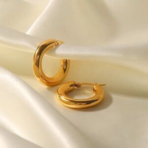 18K Gold Plated Hoop Earrings